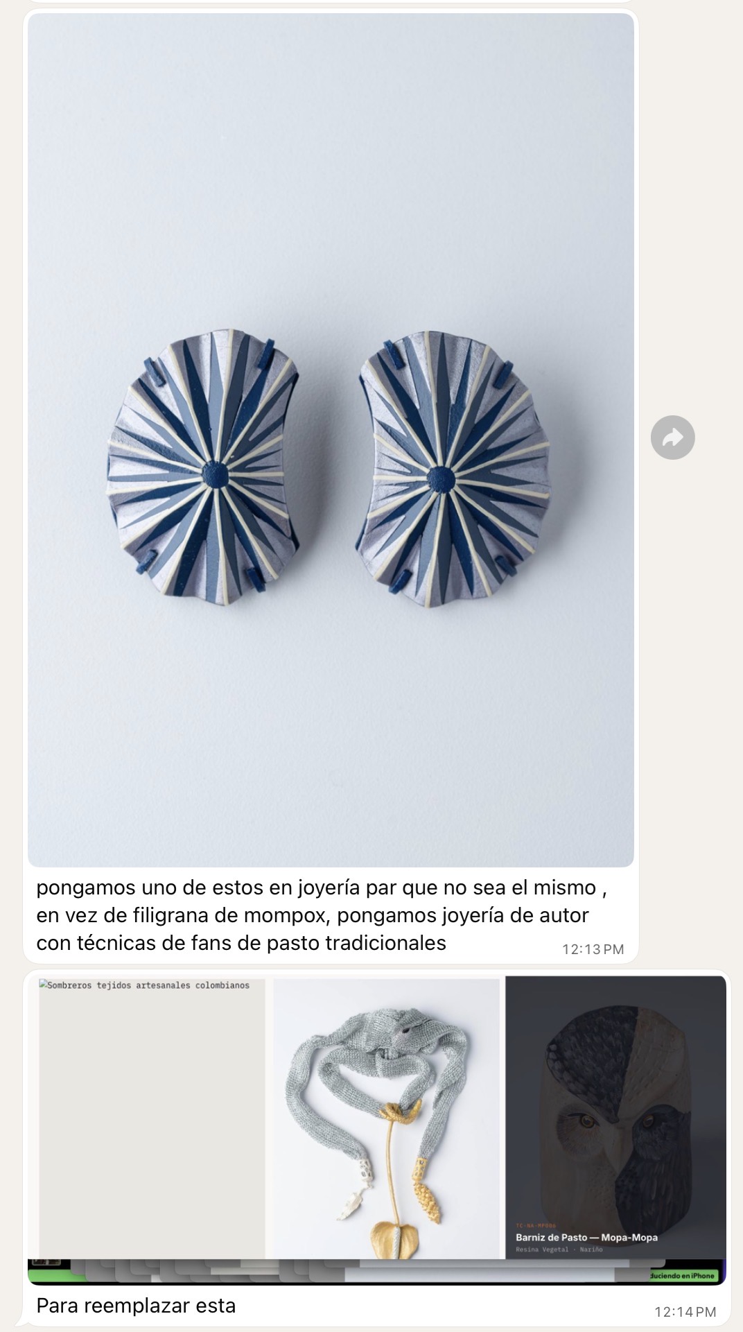 Joyería de autor con técnicas de Pasto
